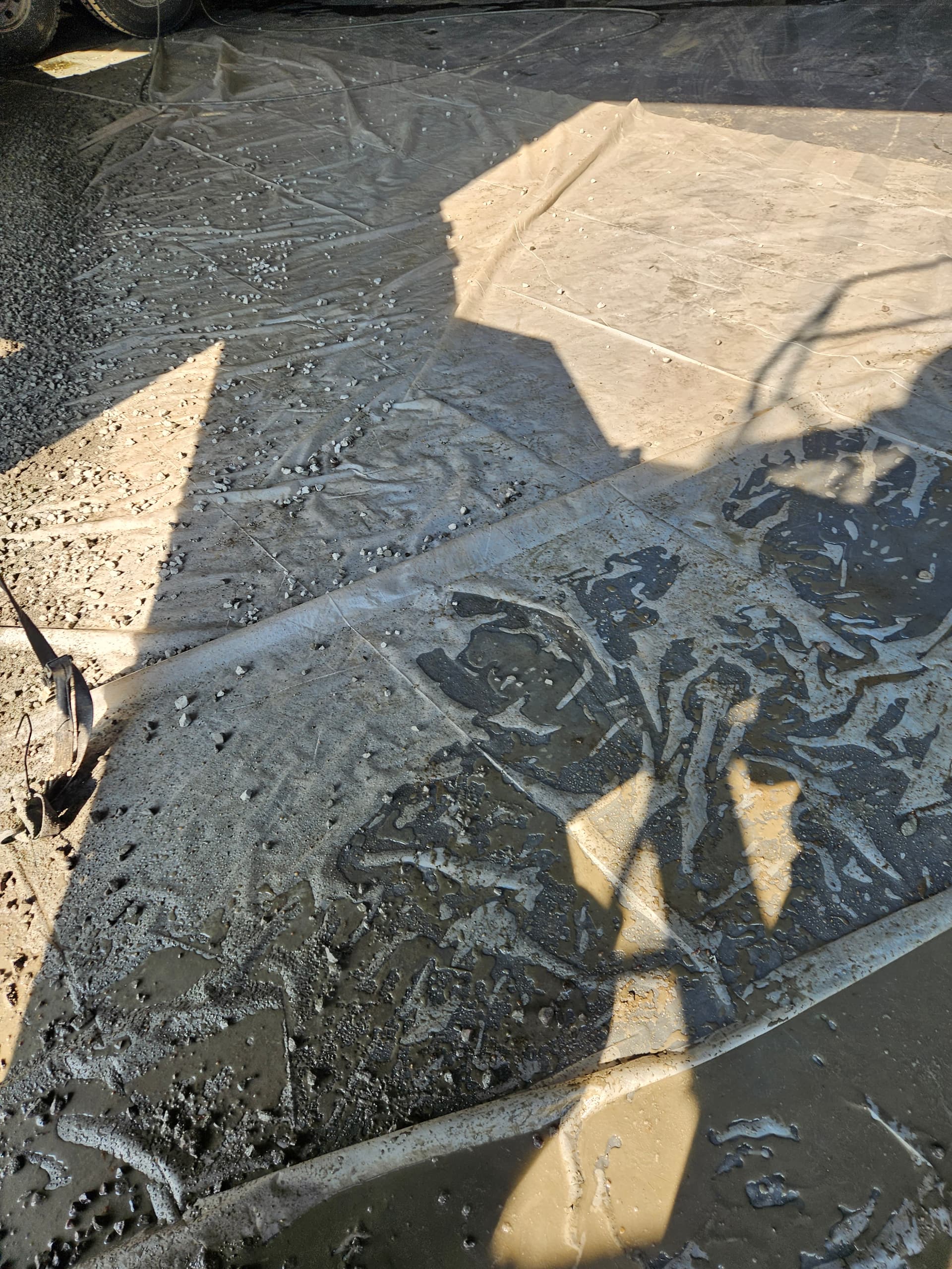Recent concrete pour