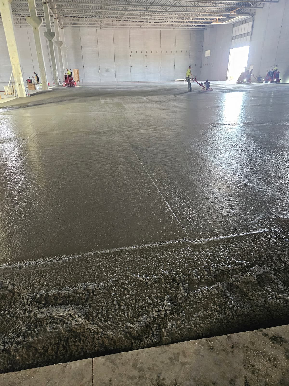 Recent concrete pour