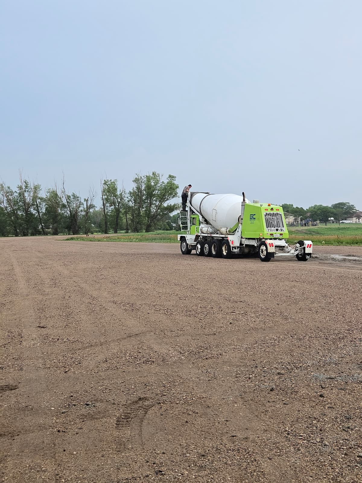 Recent concrete pour